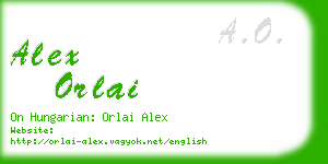 alex orlai business card